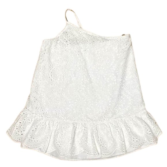 BB Dakota by Steve Madden White Eyelet Ruffle Stolen Dance Dress Medium - Picture 1 of 11